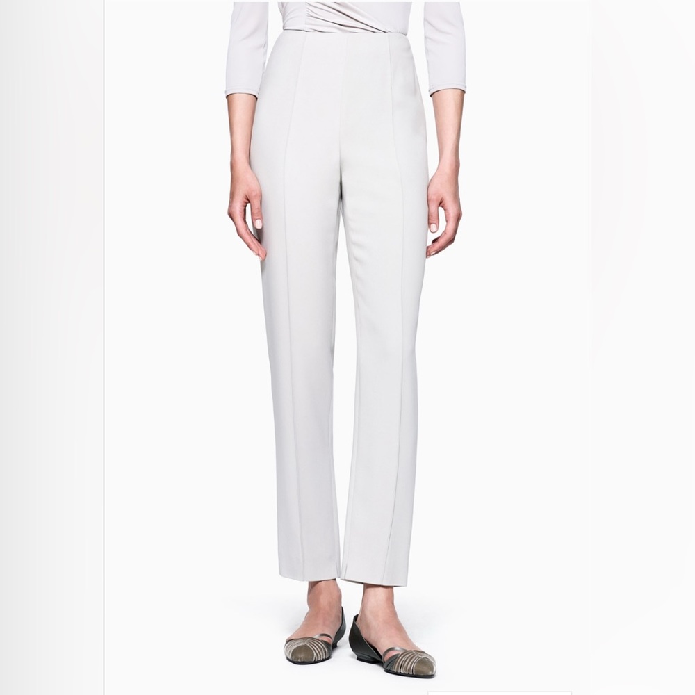 Giorgio Armani Gray Virgin Wool Pants Made in Italy EU40 US4 Straight Leg - Picture 2 of 13